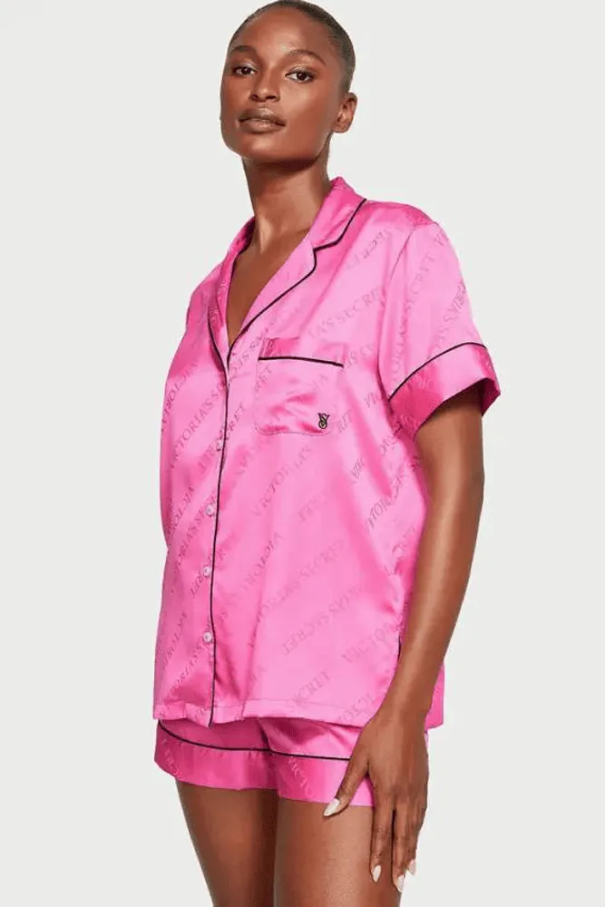 ПІЖАМА САТИН КОРОТКА PINK LOGO Victoria`s Secret