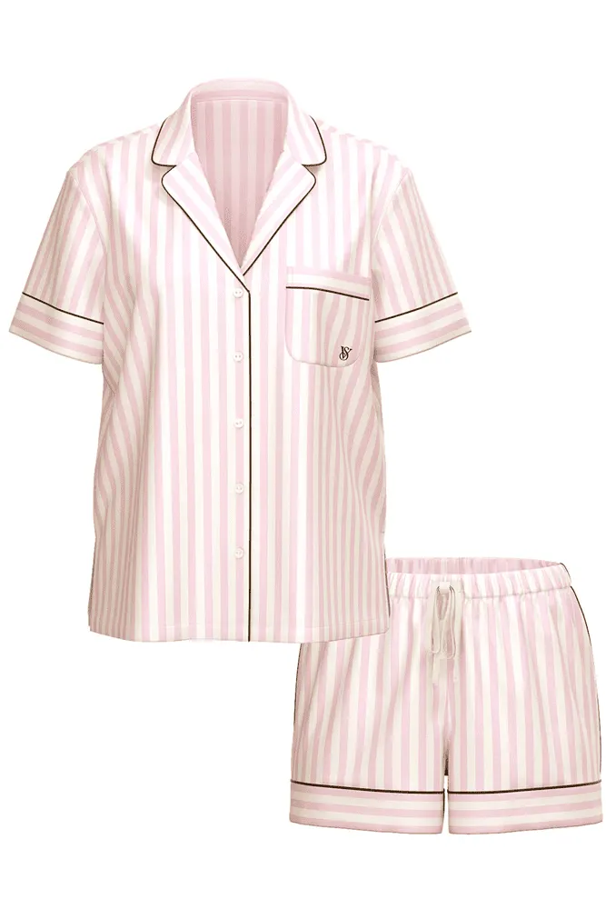 ПІЖАМА САТИН КОРОТКА PINK STRIPE Victoria`s Secret