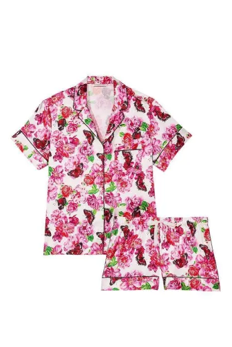 ПІЖАМА САТИН КОРОТКА WHITE FLOWERS BUTTERFLY Victoria`s