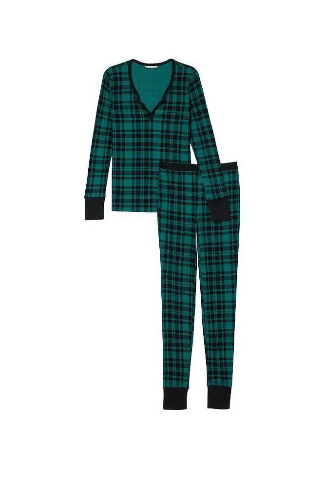 ПІЖАМА ТЕРМО ДОВГА GREEN PLAID Victoria`s Secret