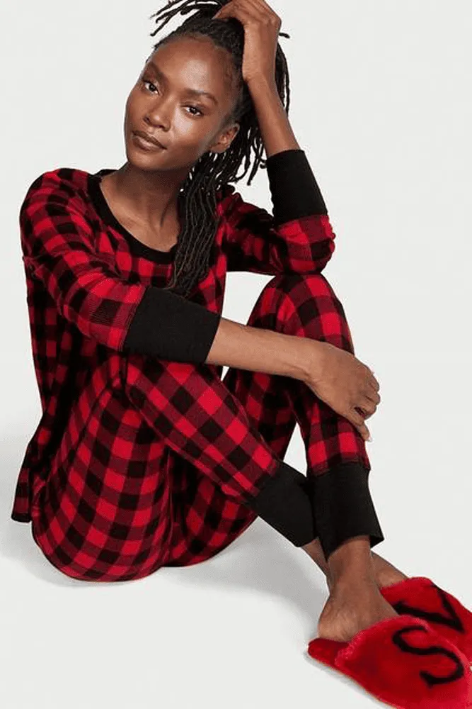 ПІЖАМА ТЕРМО ДОВГА RED/BLACK PLAID Victoria`s Secret