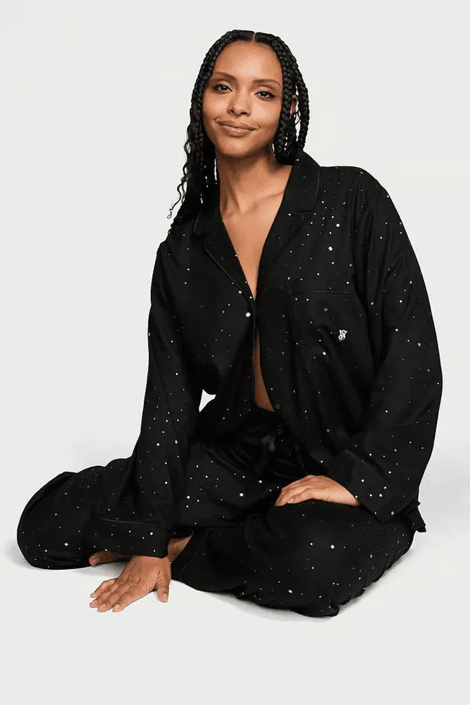 ПІЖАМА ФЛАНЕЛЬ ДОВГА BLACK STARS Victoria`s Secret