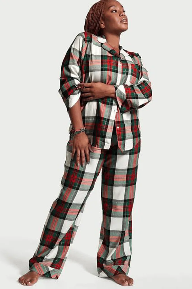 ПІЖАМА ФЛАНЕЛЬ ДОВГА GREEN PLAID Victoria`s Secret