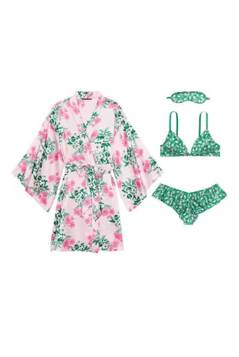 ПІЖАМА ШОВКОВИЙ НАБІР PINK/FLOWERS Victoria`s Secret
