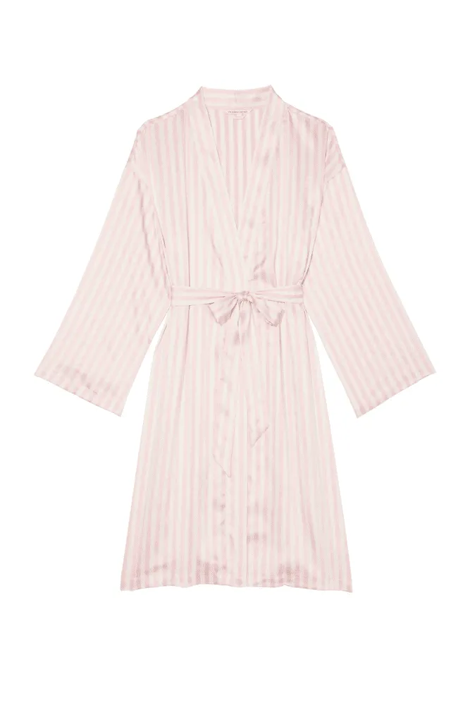 ХАЛАТ САТИНОВИЙ PINK STRIPE LONG Victoria`s Secret