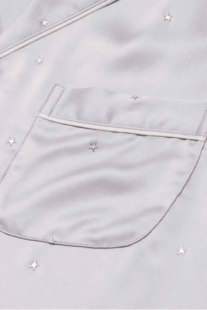 ПІЖАМА САТИН ДОВГА GREY STARS EMBL Victoria`s Secret