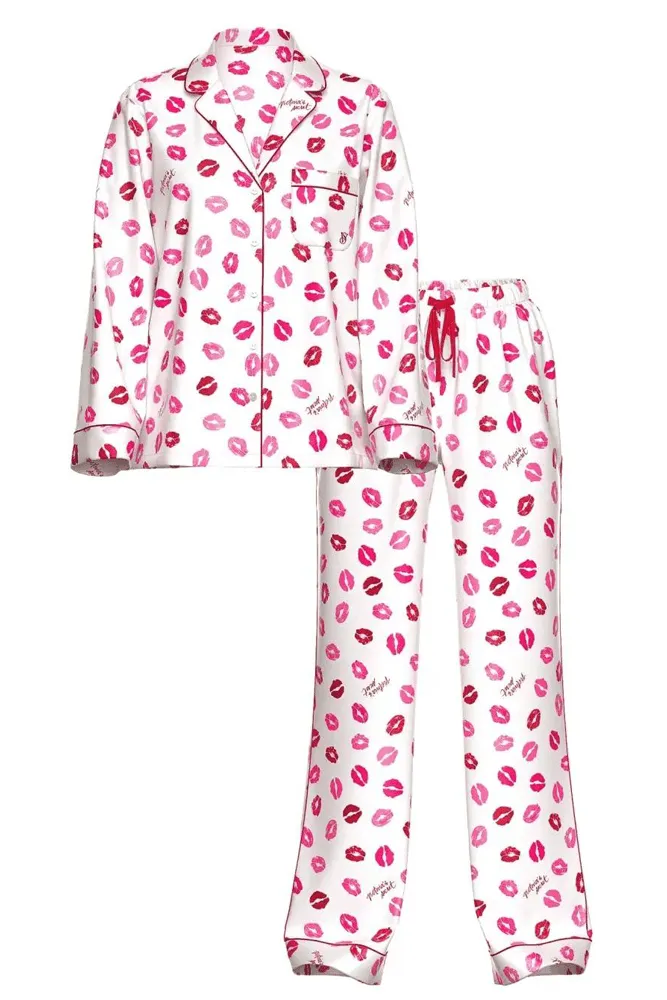 ПІЖАМА САТИН ДОВГА WHITE LIPS Victoria`s Secret