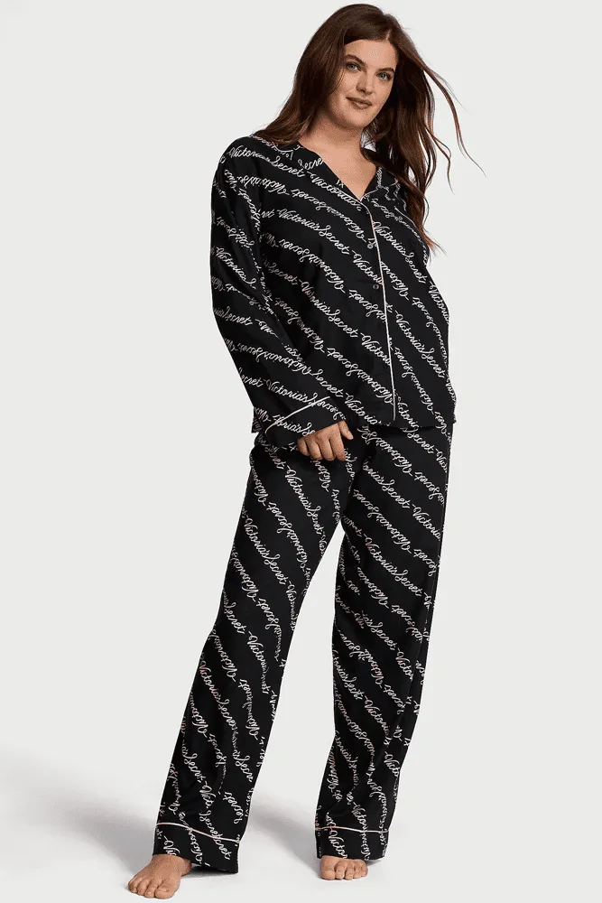 ПІЖАМА ФЛАНЕЛЬ ДОВГА BLACK VS Victoria`s Secret