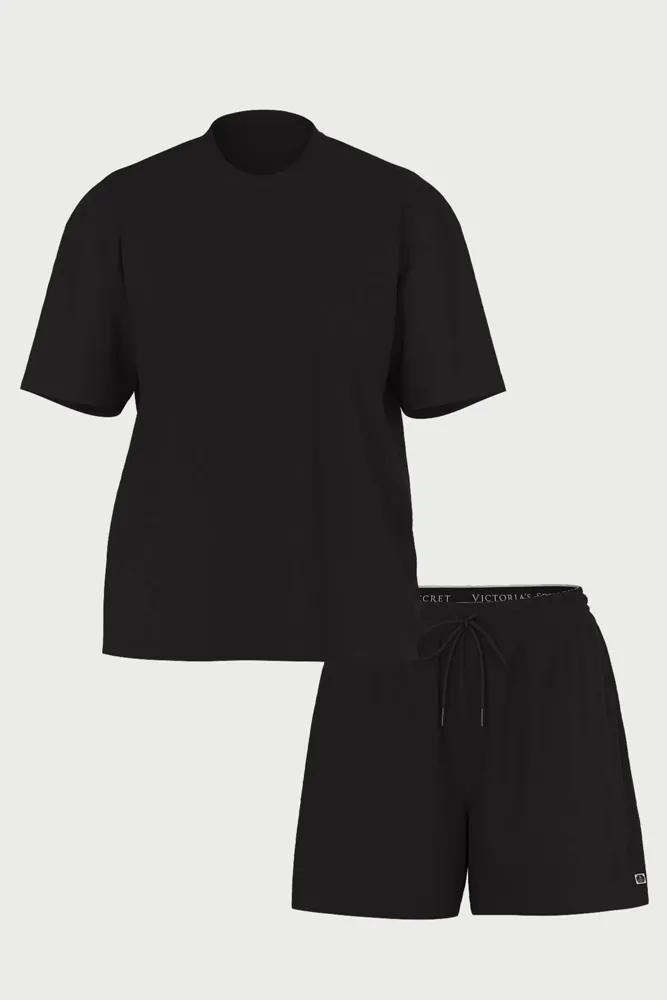 ПІЖАМА БАВОВНА КОРОТКА BLACK T-SHIRT Victoria`s Secret