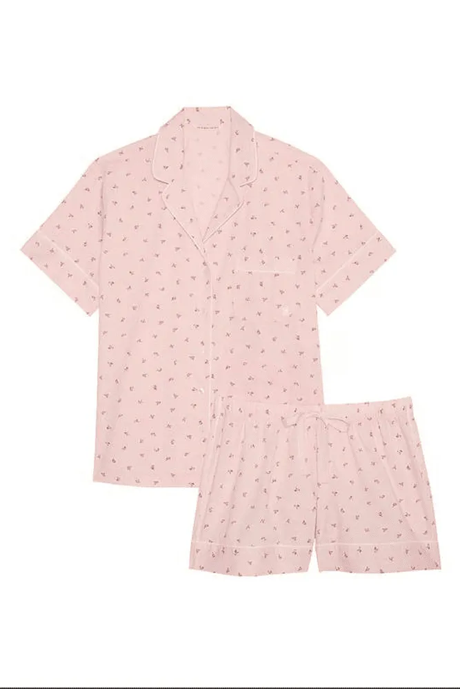 ПІЖАМА БАВОВНА КОРОТКА PUREST PINK FLOWERS Victoria`s Secret
