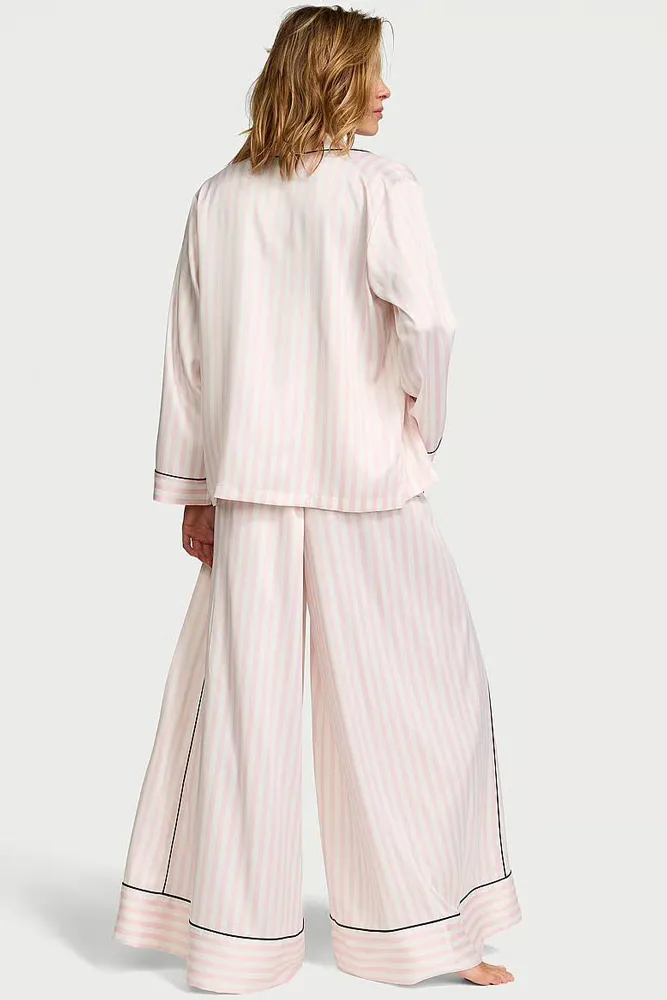 ПІЖАМА САТИН ДОВГА PINK STRIPE PALAZZO Victoria`s Secret