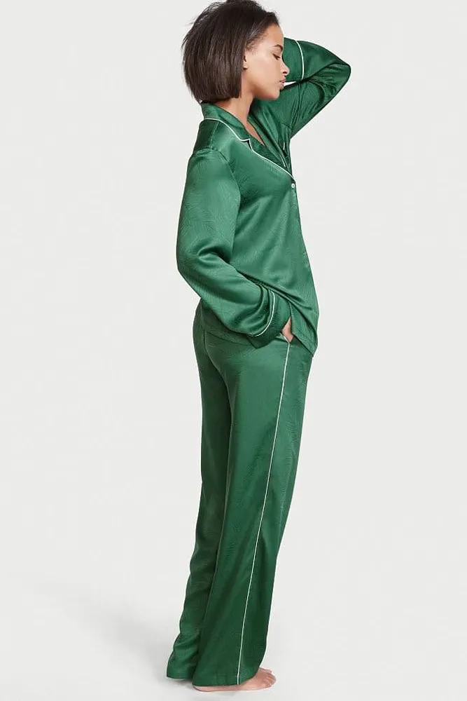 ПІЖАМА САТИН ДОВГА GREEN PALM Victoria`s Secret