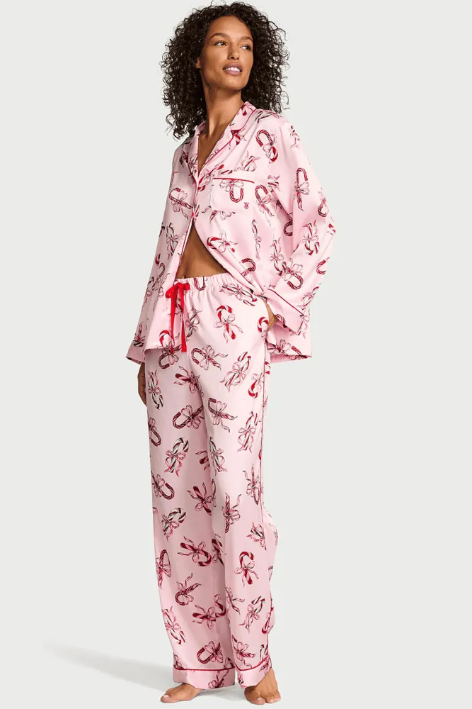 ПІЖАМА САТИН ДОВГА PUREST PINK CANDY CANE Victoria`s Secret