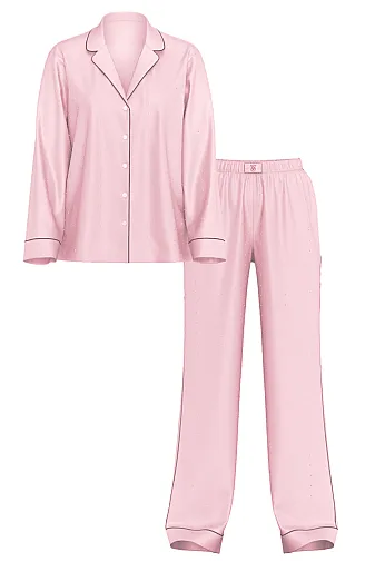 ПІЖАМА САТИН ДОВГА ANGEL PINK EMBL Victoria`s Secret