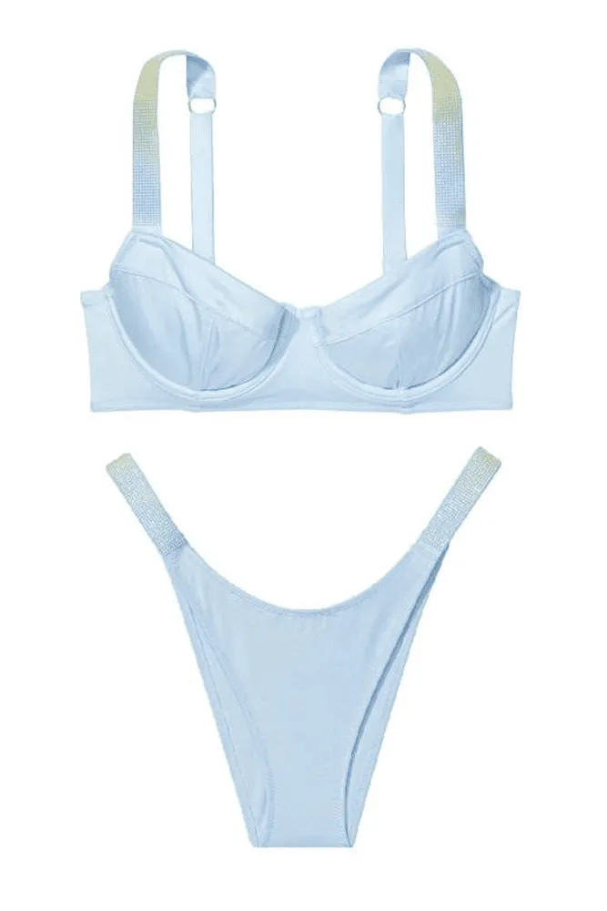 КУПАЛЬНИК ЗІ СТРАЗАМИ НА КІСТОЧКАХ SKY BLUE Victoria`s Secret
