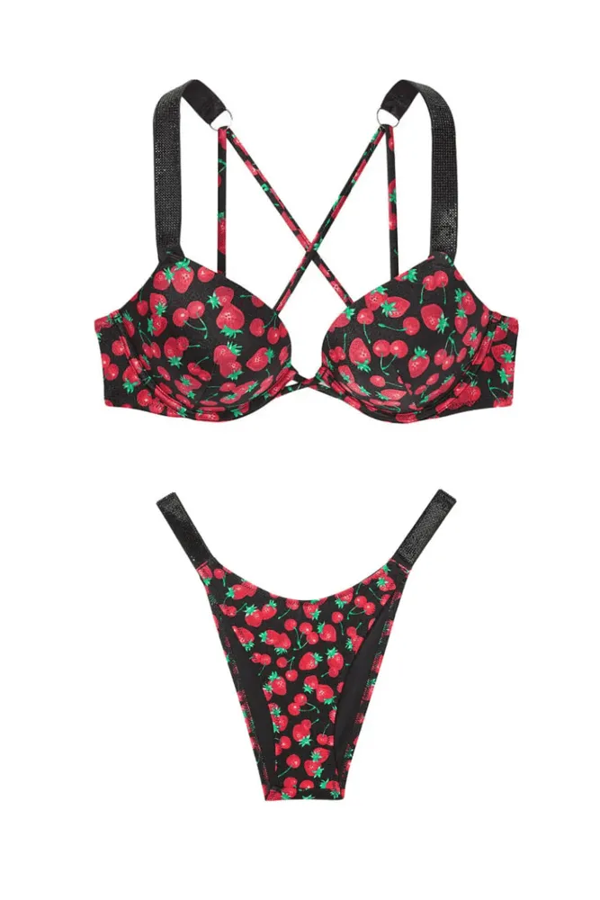 КУПАЛЬНИК ЗІ СТРАЗАМИ ПОДВІЙНИЙ ПУШ-АП BERRY MIX Victoria`s Secret