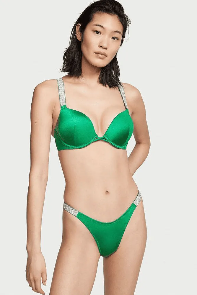 КУПАЛЬНИК ЗІ СТРАЗАМИ ПОДВІЙНИЙ ПУШ-АП GREEN Victoria`s Secret