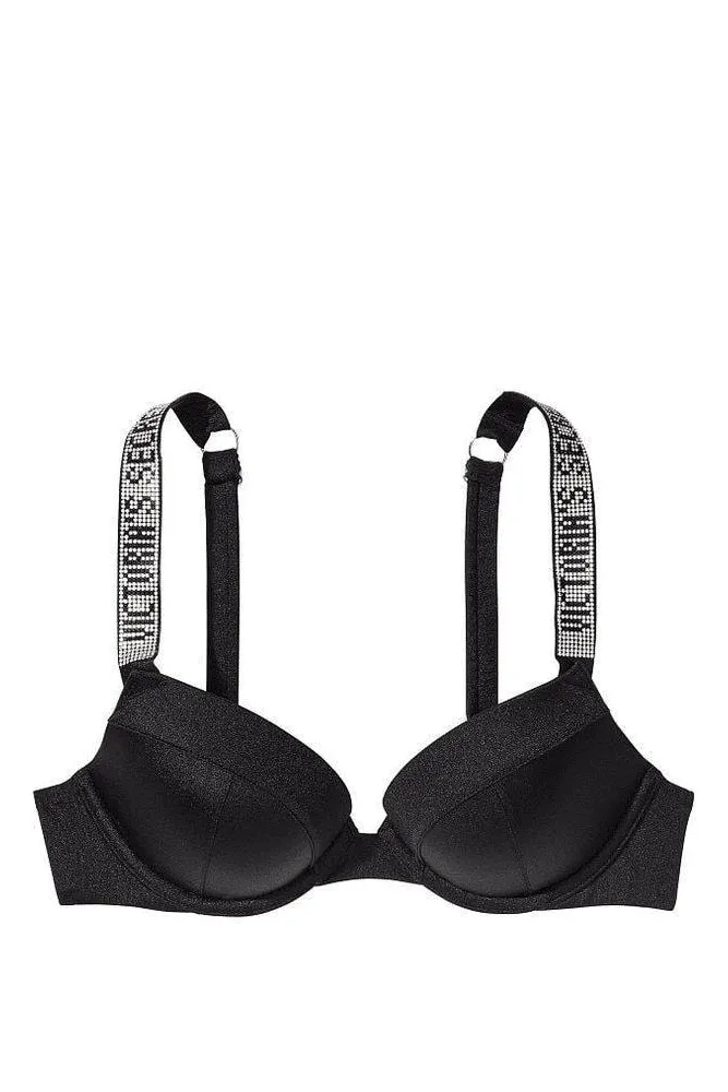 КУПАЛЬНИК ЗІ СТРАЗАМИ ПУШ-АП BLACK Victoria`s Secret