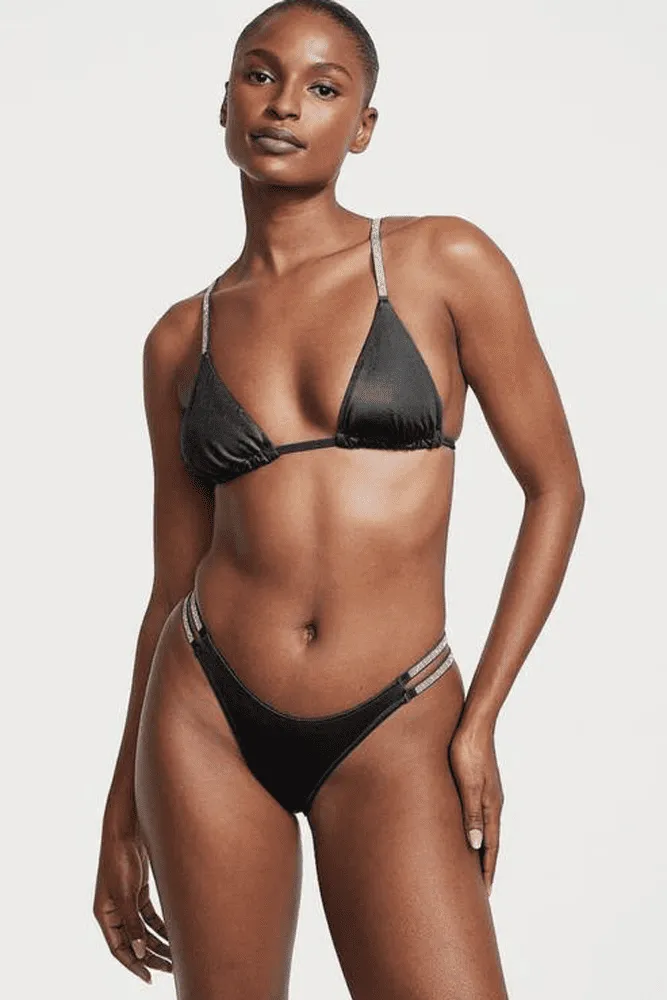 КУПАЛЬНИК ЗІ СТРАЗАМИ ТРИКУТНИКИ BLACK NEW Victoria`s Secret