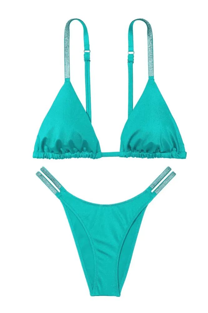 КУПАЛЬНИК ЗІ СТРАЗАМИ ТРИКУТНИКИ CAPRI SEA Victoria`s Secret