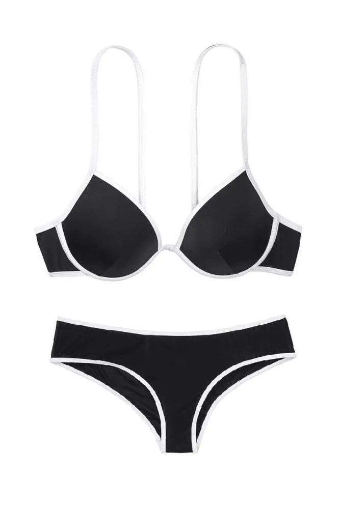 КУПАЛЬНИК ПУШ-АП BLACK/WHITE Victoria`s Secret