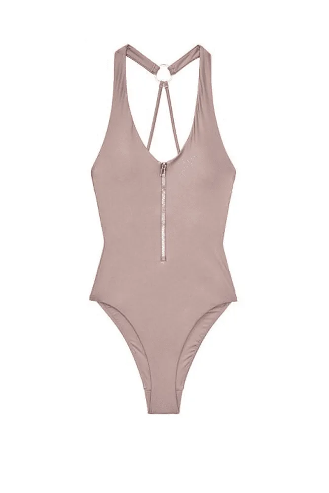 КУПАЛЬНИК СУЦІЛЬНИЙ З ВИРІЗОМ SILVER SHIMMER Victoria`s Secret