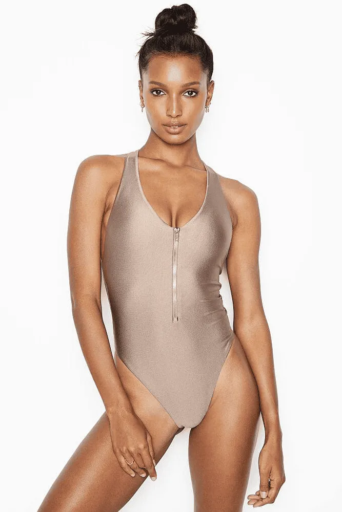 КУПАЛЬНИК СУЦІЛЬНИЙ З ВИРІЗОМ SILVER SHIMMER Victoria`s Secret