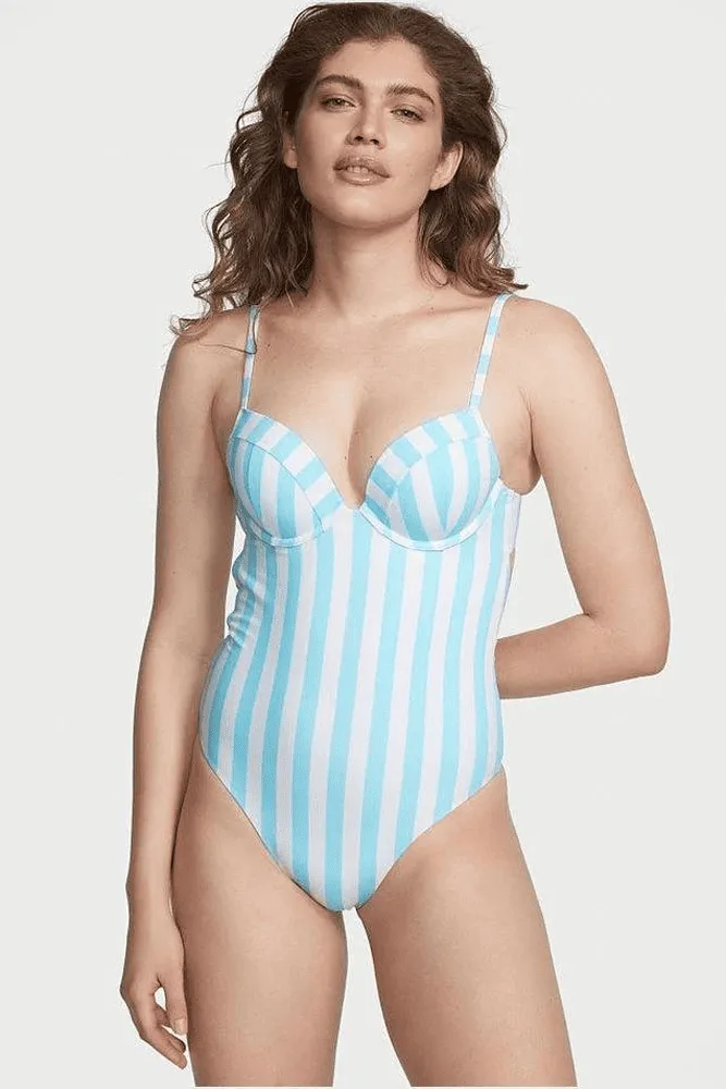 КУПАЛЬНИК СУЦІЛЬНИЙ З ЧАШКАМИ BLUE STRIPE Victoria`s Secret
