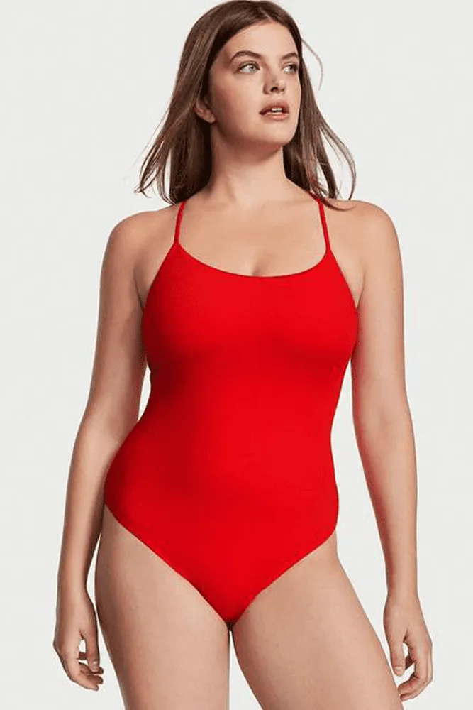 КУПАЛЬНИК СУЦІЛЬНИЙ НА ЗАВ'ЯЗКАХ RED RIBBED Victoria`s Secret