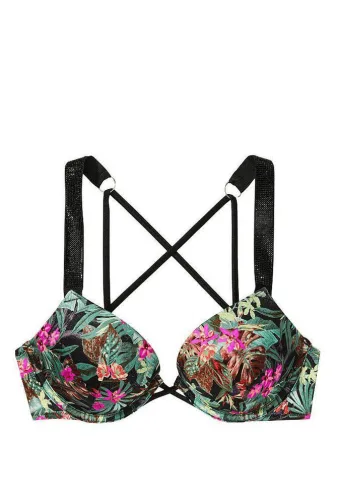 КУПАЛЬНИК ЗІ СТРАЗАМИ ПОДВІЙНИЙ ПУШ-АП PALM PRINT Victoria`s Secret