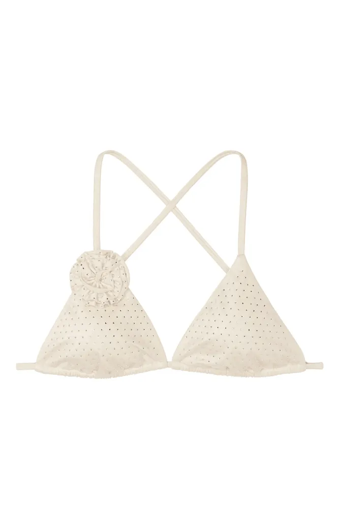 КУПАЛЬНИК ЗІ СТРАЗАМИ ТРИКУТНИКИ WHITE ROSE EMBL Victoria`s Secret