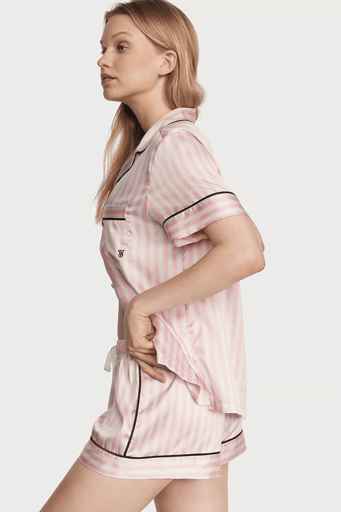 ПІЖАМА САТИН КОРОТКА PINK STRIPE Victoria`s Secret ПІЖАМА САТИН КОРОТКА PINK STRIPE Victoria`s Secret