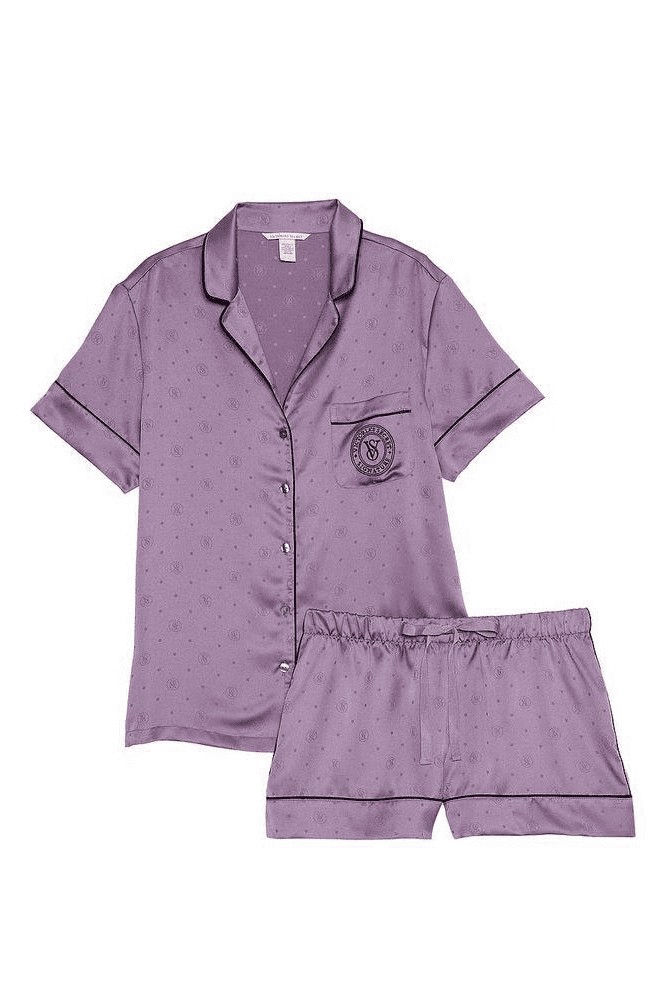 ПІЖАМА САТИН КОРОТКА PLUM LOGO Victoria`s Secret ПІЖАМА САТИН КОРОТКА PLUM LOGO Victoria`s Secret