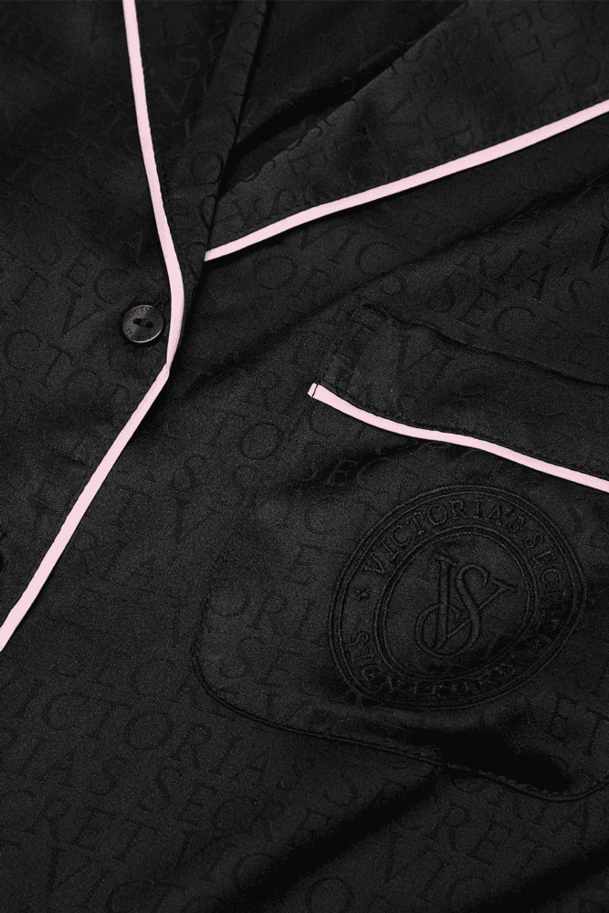 ПІЖАМА САТИН КОРОТКА BLACK VS LOGO Victoria`s Secret ПІЖАМА САТИН КОРОТКА BLACK VS LOGO Victoria`s Secret