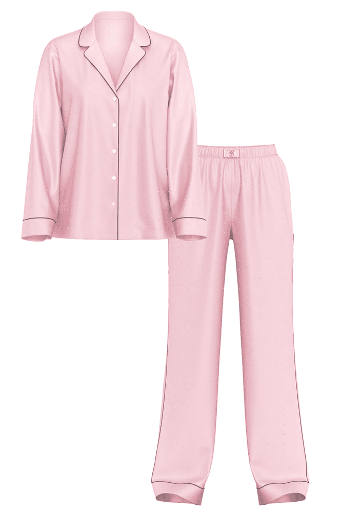 ПІЖАМА САТИН ДОВГА ANGEL PINK EMBL Victoria`s Secret ПІЖАМА САТИН ДОВГА ANGEL PINK EMBL Victoria`s Secret